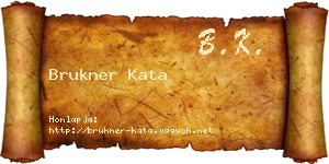 Brukner Kata névjegykártya
